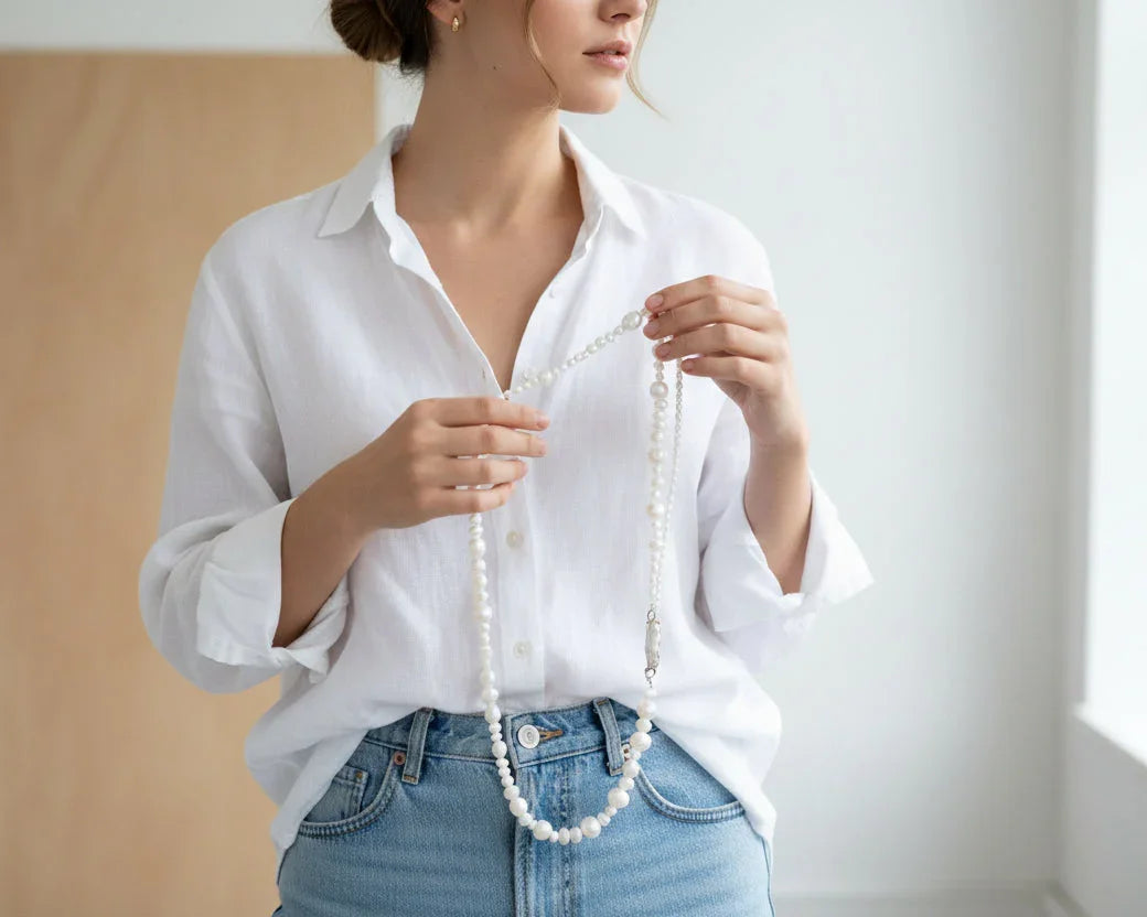 Long pearl necklace My store