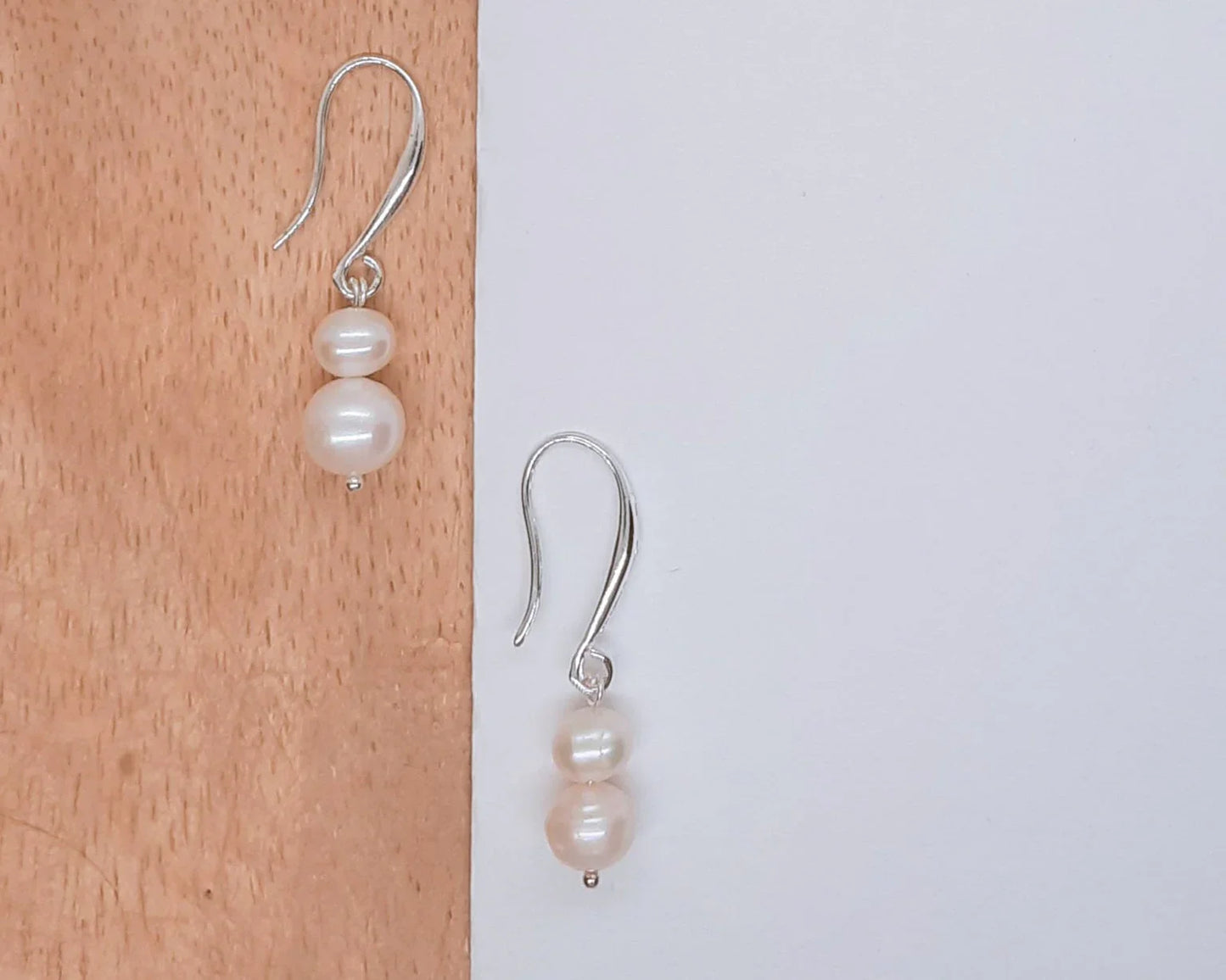 Pearl Drop Earrings - Asimico Handmade Jewellery & Creative Studio