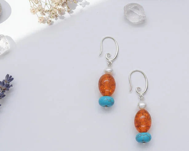Amber Earrings - Asimico Handmade Jewellery & Creative Studio