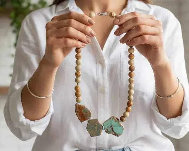 Natural Stone Necklace - Unique Handmade Jewelry for Every Occasion - Asimico Handmade Jewellery & Creative Studio