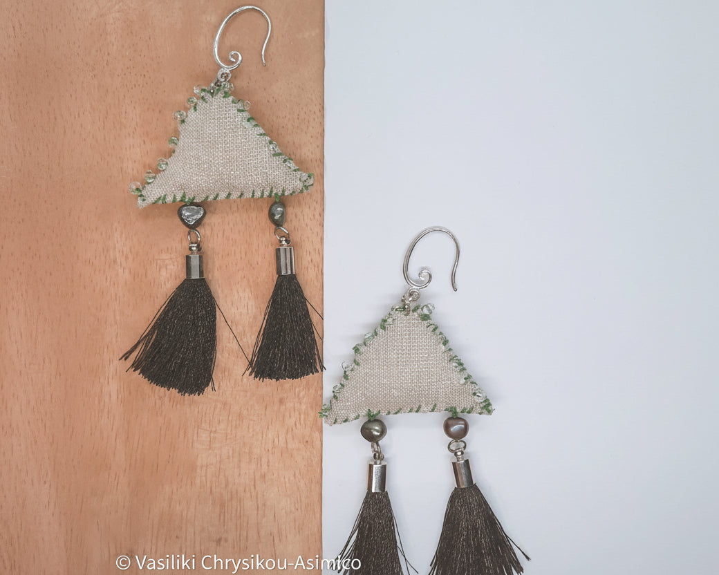 Black Simmering Earrings Asimico Handmade Jewelry and More