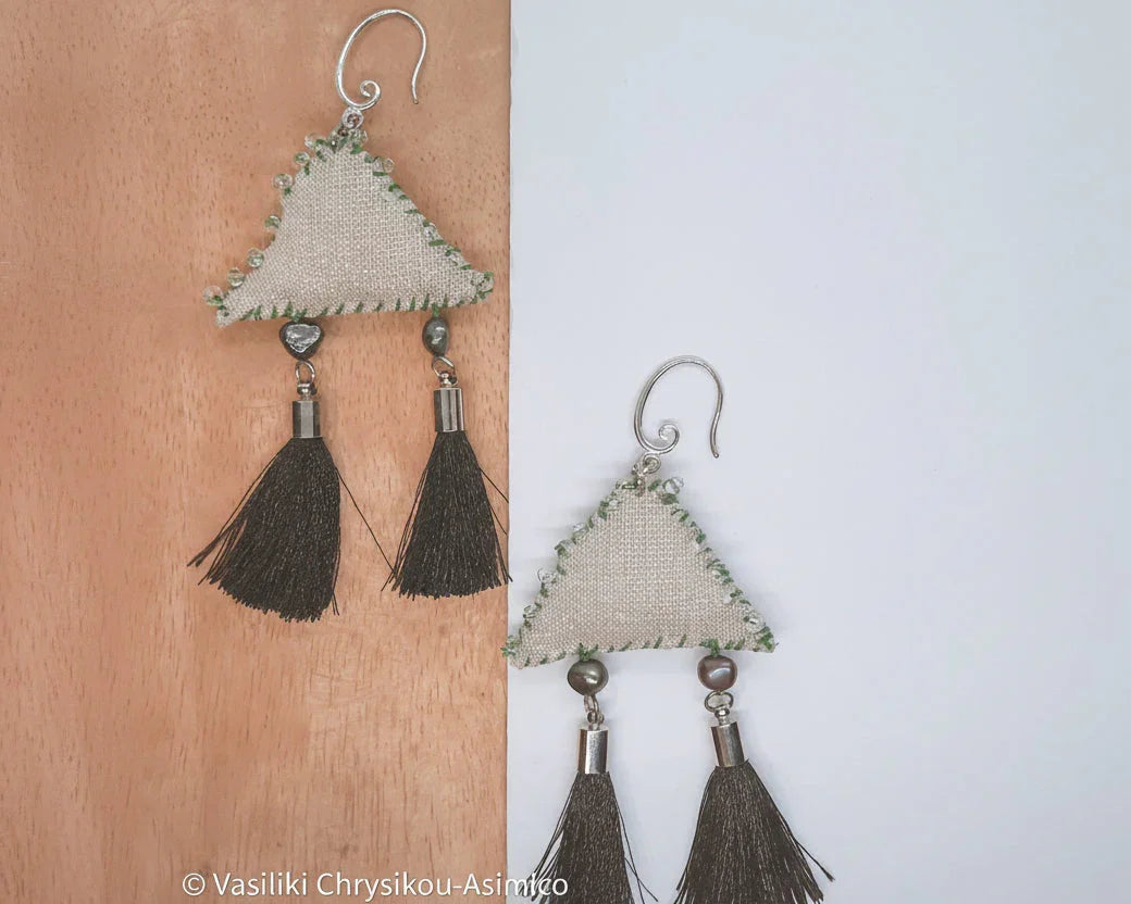 Black Simmering Earrings - Asimico Handmade Jewellery & Creative Studio