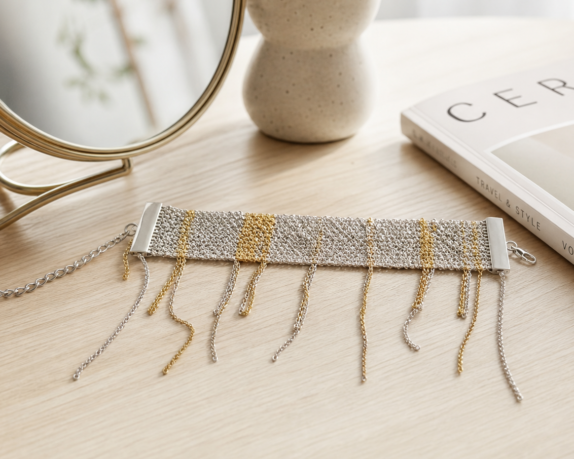 Tiger Wave Chain Bracelet - Asimico Handmade Jewellery & Creative Studio