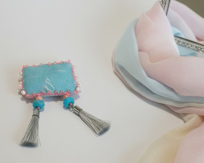 Vintage Blue Handmade Brooches My Store