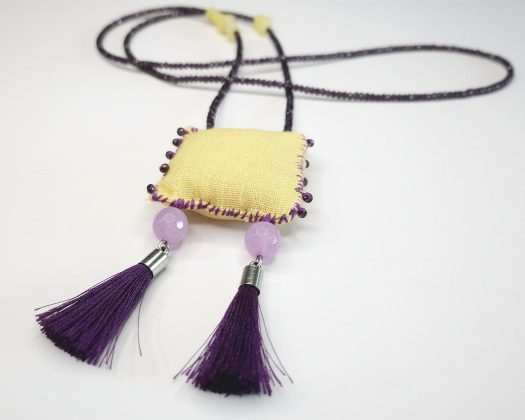 Purple Lucky Charm Necklace