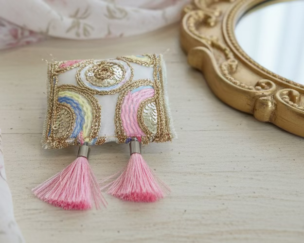Golden Pink Handmade Brooches My Store