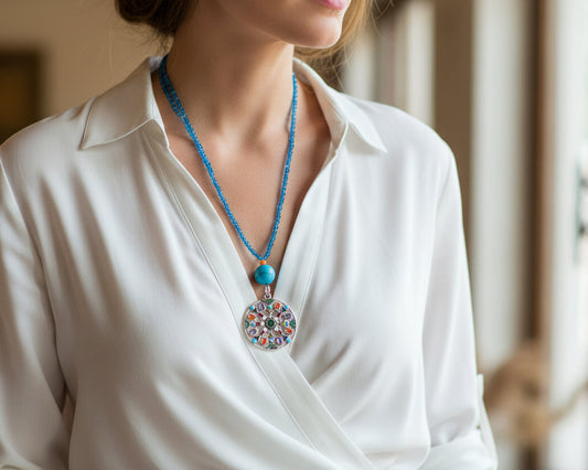 Colouful Silver Necklace My store