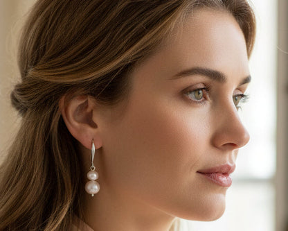 Pearl Drop Earrings Asimico Handmade Jewelry and More