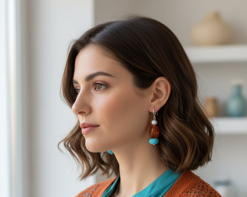 Amber Earrings Asimico Handmade Jewelry and More