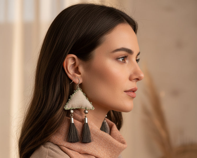 Black Simmering Earrings Asimico Handmade Jewelry and More