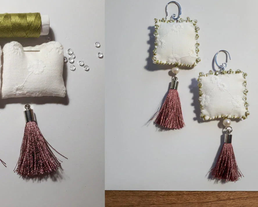 White Summer Earrings - Asimico Handmade Jewellery & Creative Studio