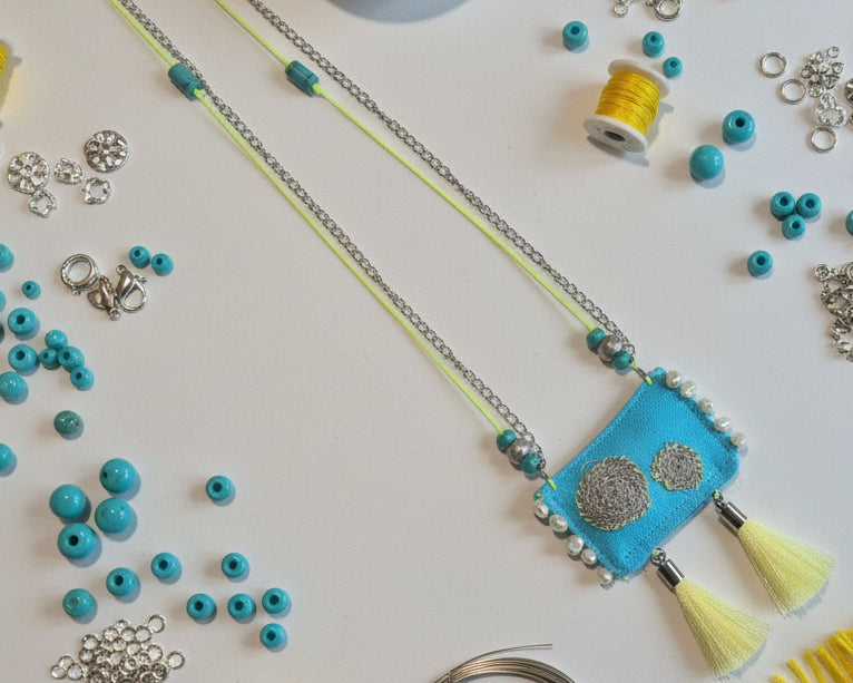Sky Blue Lucky Charm Necklace