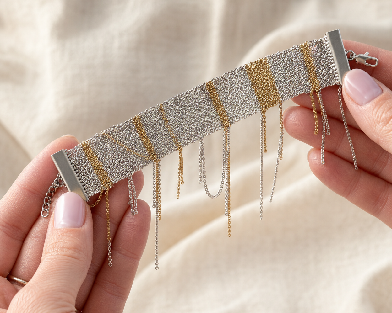 Tiger Wave Chain Bracelet - Asimico Handmade Jewellery & Creative Studio