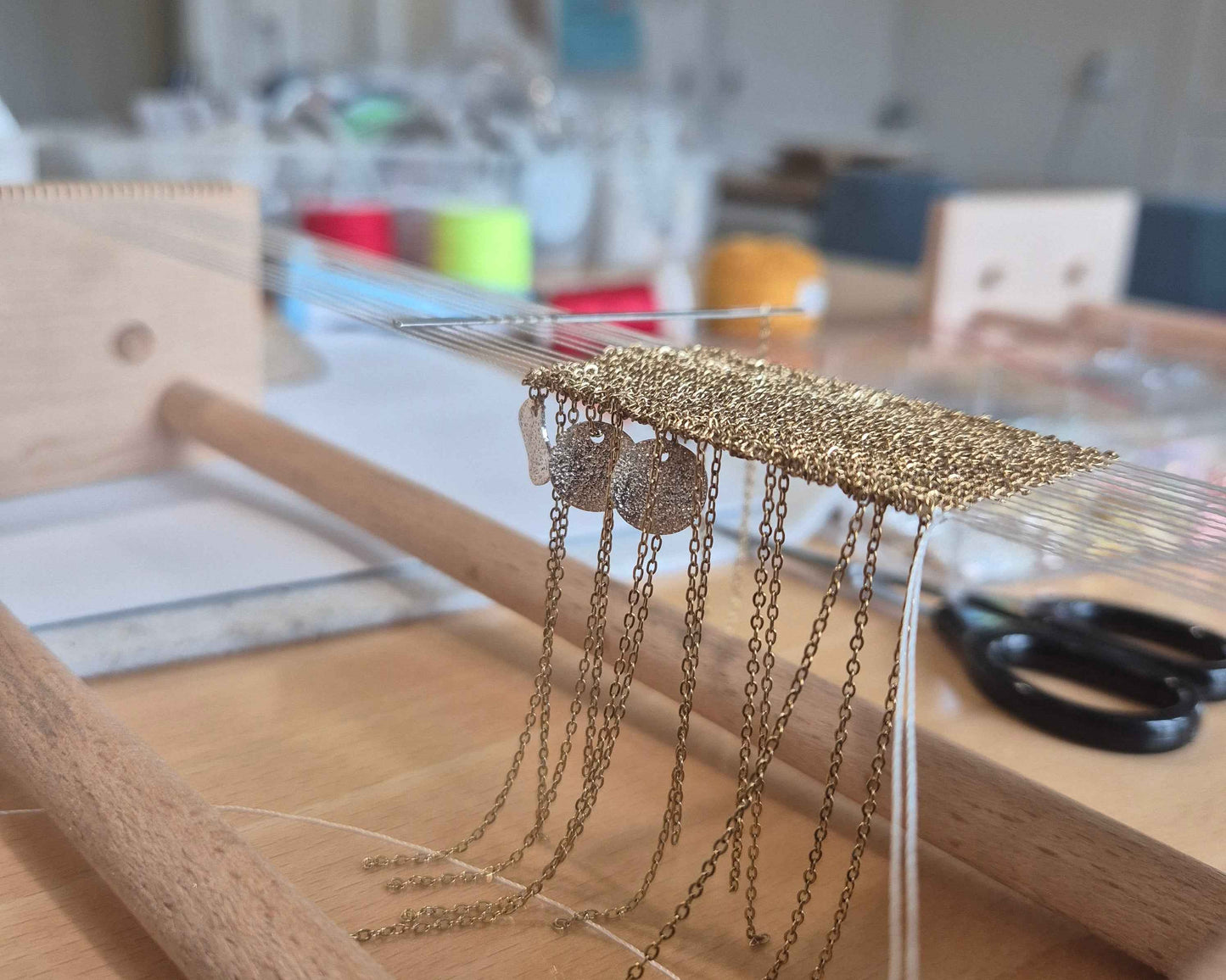 Woven Gold Silver Chain Bracelet