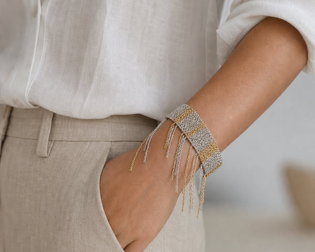 Tiger Wave Chain Bracelet - Asimico Handmade Jewellery & Creative Studio