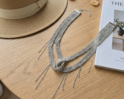 Knot Silver Chain Necklace - Asimico Handmade Jewellery & Creative Studio
