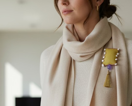 Olive Green Handmade Brooches My Store