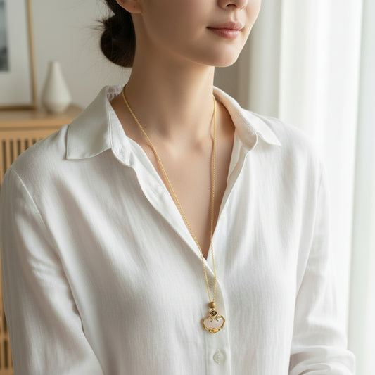 Jade Pendant Necklace - Asimico Handmade Jewellery & Creative Studio