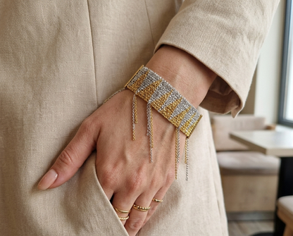 Zigzag Chain Bracelet - Asimico Handmade Jewellery & Creative Studio