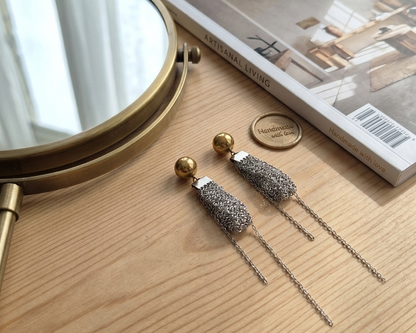 Gold Silver Chain Earring