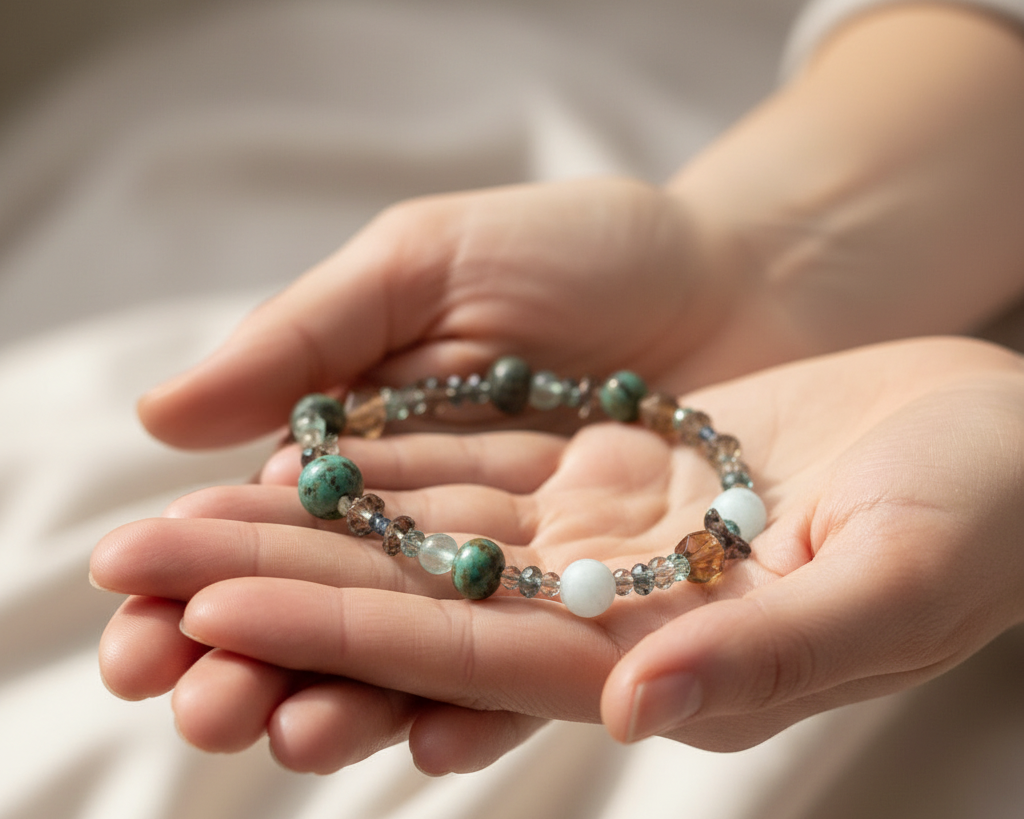 Earthy Green Bracelet - Asimico Handmade Jewellery & Creative Studio