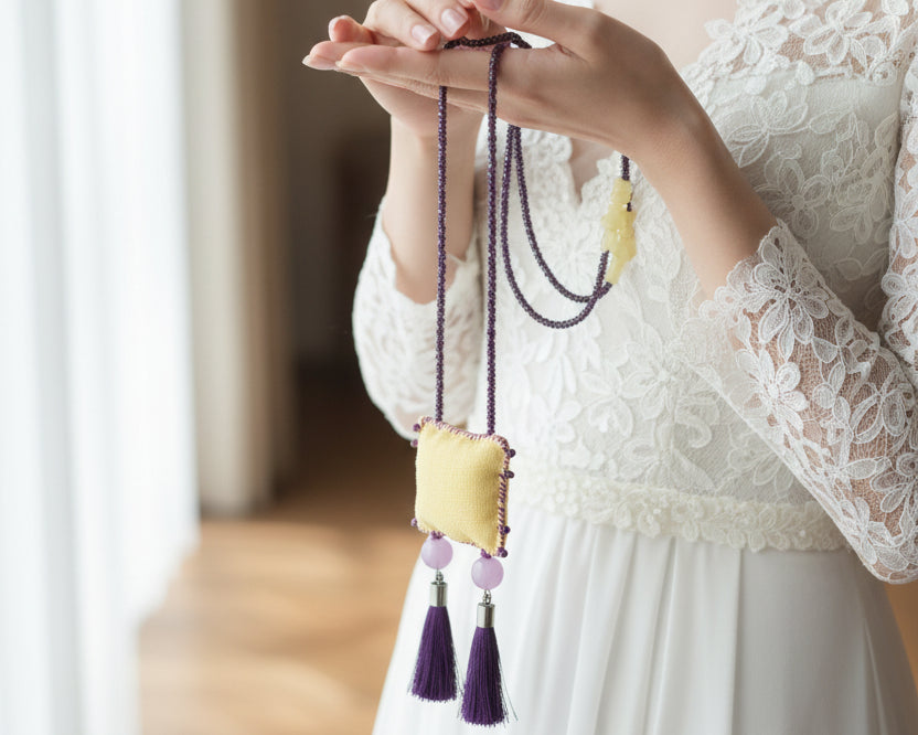 Purple Lucky Charm Necklace