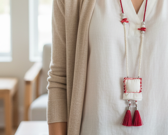 Red Lucky Charm Necklace