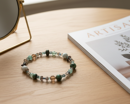Earthy Green Bracelet - Asimico Handmade Jewellery & Creative Studio
