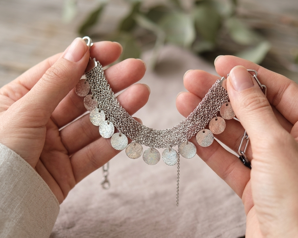 Woven Silver Chain Bracelet - Asimico Handmade Jewellery & Creative Studio