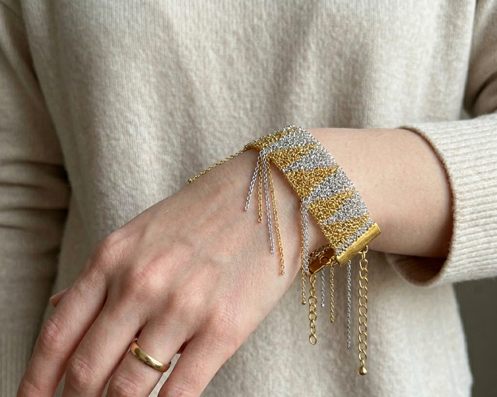 Zigzag Chain Bracelet - Asimico Handmade Jewellery & Creative Studio