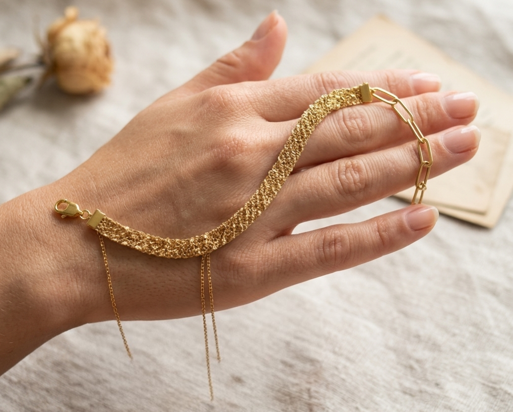 Thin Gold Chain Bracelet - Asimico Handmade Jewellery & Creative Studio