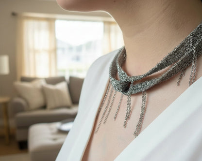 Knot Silver Chain Necklace - Asimico Handmade Jewellery & Creative Studio