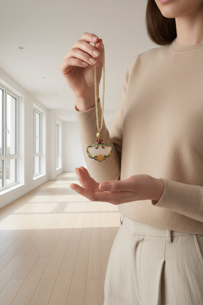 Jade Pendant Necklace - Asimico Handmade Jewellery & Creative Studio