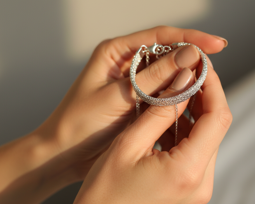 Thin Silver Chain Bracelet - Asimico Handmade Jewellery & Creative Studio