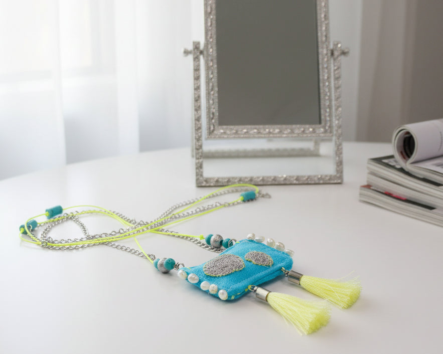 Sky Blue Lucky Charm Necklace