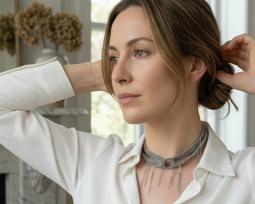 Knot Silver Chain Necklace - Asimico Handmade Jewellery & Creative Studio