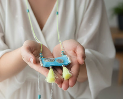 Sky Blue Lucky Charm Necklace