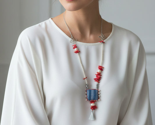 Blue Lucky Charm Necklace