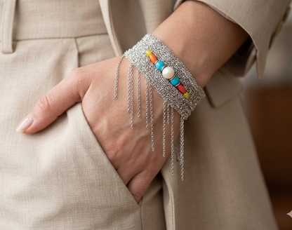 Pearl Coral Chain Bracelet - Asimico Handmade Jewellery & Creative Studio