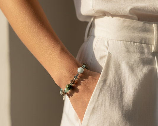 Earthy Green Bracelet - Asimico Handmade Jewellery & Creative Studio