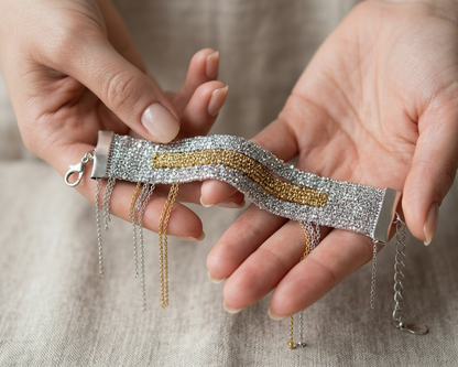 Geometric Chain Bracelet - Asimico Handmade Jewellery & Creative Studio