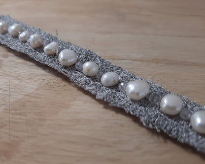 Embroidered Silver Bracelet Asimico