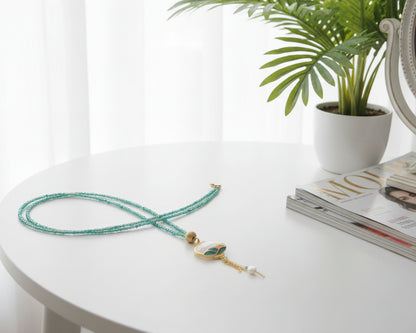 Lotus Enamel Necklace - Asimico Handmade Jewellery & Creative Studio