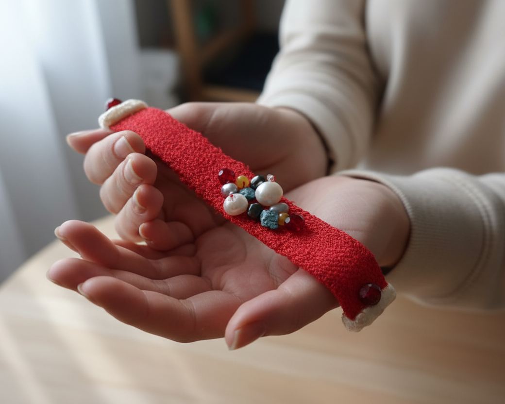 Embroidered Red Bracelet Asimico