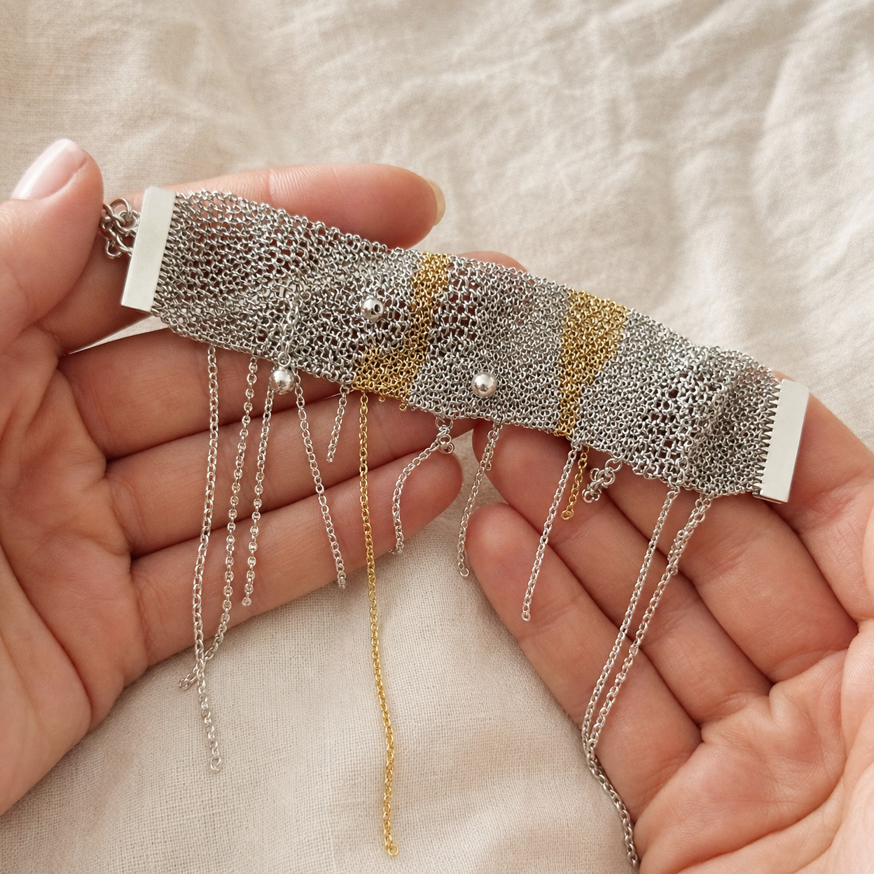 Woven Chain Bracelet for Elegant Style and Everyday Wear - Asimico Handmade Jewellery & Creative Studio